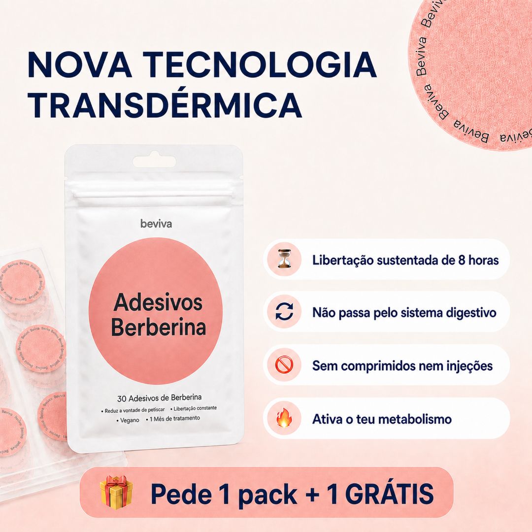 Adesivos de Berberina / Sem Agulhas, Sem Comprimidos, Sem Desculpas